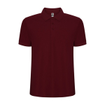 Polo corta in maglia piqué 220 g/m2 Roly Direct Pegaso Premium color granata seconda vista