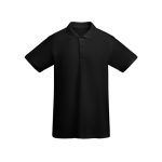 Polo a maniche corte in cotone biologico 210g/m2 Roly Direct Prince color nero seconda vista