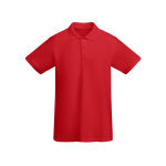Polo a maniche corte in cotone biologico 210g/m2 Roly Direct Prince color rosso seconda vista