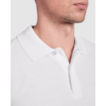 Polo a maniche corte in cotone biologico 210g/m2 Roly Direct Prince color bianco vista dettaglio 1