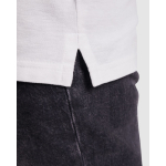 Polo a maniche corte in cotone biologico 210g/m2 Roly Direct Prince color bianco vista dettaglio 2