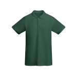 Polo a maniche corte in cotone biologico 210g/m2 Roly Direct Prince color verde bottiglia seconda vista