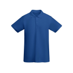 Polo a maniche corte in cotone biologico 210g/m2 Roly Direct Prince color blu reale seconda vista