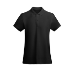 Polo da donna in cotone biologico 210 g/m2 Roly Direct Prince color nero seconda vista
