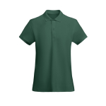 Polo da donna in cotone biologico 210 g/m2 Roly Direct Prince color verde bottiglia seconda vista