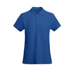 Polo da donna in cotone biologico 210 g/m2 Roly Direct Prince color blu reale seconda vista