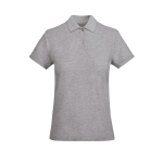 Polo da donna in cotone biologico 210 g/m2 Roly Direct Prince color grigio chiaro seconda vista