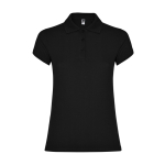 Polo da donna in cotone piqué 200 g/m2 Roly Direct Star color nero seconda vista