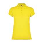 Polo da donna in cotone piqué 200 g/m2 Roly Direct Star color giallo seconda vista