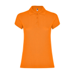 Polo da donna in cotone piqué 200 g/m2 Roly Direct Star color arancione seconda vista