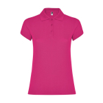 Polo da donna in cotone piqué 200 g/m2 Roly Direct Star color rosa seconda vista