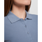 Polo da donna in cotone piqué 200 g/m2 Roly Direct Star color turchese vista dettaglio 1