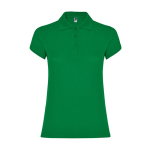 Polo da donna in cotone piqué 200 g/m2 Roly Direct Star color verde tropicale seconda vista