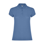 Polo da donna in cotone piqué 200 g/m2 Roly Direct Star color blu riviera seconda vista