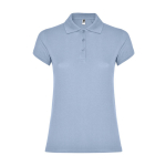 Polo da donna in cotone piqué 200 g/m2 Roly Direct Star color blu sbiadito seconda vista