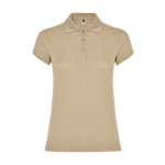 Polo da donna in cotone piqué 200 g/m2 Roly Direct Star color sabbia seconda vista