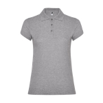Polo da donna in cotone piqué 200 g/m2 Roly Direct Star color grigio chiaro seconda vista