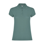 Polo da donna in cotone piqué 200 g/m2 Roly Direct Star color verde chiaro  seconda vista