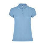 Polo da donna in cotone piqué 200 g/m2 Roly Direct Star color azzurro seconda vista