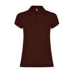 Polo da donna in cotone piqué 200 g/m2 Roly Direct Star color marrone scuro seconda vista