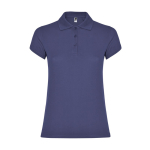 Polo da donna in cotone piqué 200 g/m2 Roly Direct Star color blu alice seconda vista
