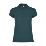 Polo da donna in cotone piqué 200 g/m2 Roly Direct Star color blu grigiastro seconda vista
