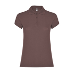 Polo da donna in cotone piqué 200 g/m2 Roly Direct Star color rosso mattone seconda vista
