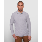Polo lunga in cotone con polsini a costine 220g/m2 Roly Direct Estrella color blu mare prima vista d'uso