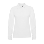 Polo lunga da donna in cotone 220 g/m2 Roly Direct Estrella color bianco seconda vista