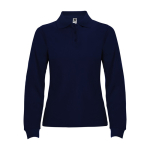Polo lunga da donna in cotone 220 g/m2 Roly Direct Estrella color blu mare seconda vista