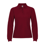 Polo lunga da donna in cotone 220 g/m2 Roly Direct Estrella color granata seconda vista