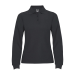 Polo lunga da donna in cotone 220 g/m2 Roly Direct Estrella color grigio topo seconda vista