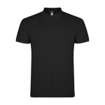 Polo da uomo in cotone piqué 200 g/m2 Roly Direct Star color nero seconda vista