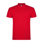 Polo da uomo in cotone piqué 200 g/m2 Roly Direct Star color rosso seconda vista