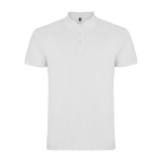 Polo da uomo in cotone piqué 200 g/m2 Roly Direct Star color bianco seconda vista