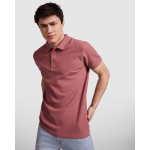 Polo da uomo in cotone piqué 200 g/m2 Roly Direct Star color bianco sesta vista d'uso