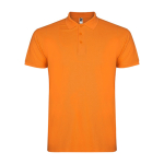 Polo da uomo in cotone piqué 200 g/m2 Roly Direct Star color arancione seconda vista