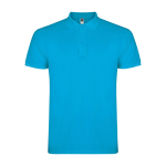 Polo da uomo in cotone piqué 200 g/m2 Roly Direct Star color turchese seconda vista