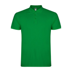 Polo da uomo in cotone piqué 200 g/m2 Roly Direct Star color verde tropicale seconda vista
