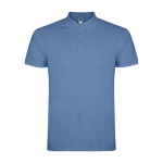 Polo da uomo in cotone piqué 200 g/m2 Roly Direct Star color blu riviera seconda vista