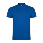 Polo da uomo in cotone piqué 200 g/m2 Roly Direct Star color blu reale seconda vista