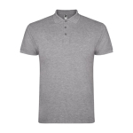 Polo da uomo in cotone piqué 200 g/m2 Roly Direct Star color grigio chiaro seconda vista