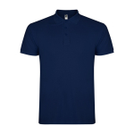 Polo da uomo in cotone piqué 200 g/m2 Roly Direct Star color blu mare seconda vista