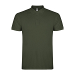 Polo da uomo in cotone piqué 200 g/m2 Roly Direct Star color verde scuro seconda vista