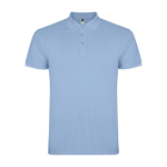 Polo da uomo in cotone piqué 200 g/m2 Roly Direct Star color azzurro seconda vista