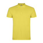 Polo da uomo in cotone piqué 200 g/m2 Roly Direct Star color giallo scuro seconda vista
