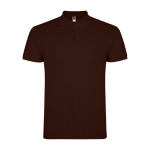 Polo da uomo in cotone piqué 200 g/m2 Roly Direct Star color marrone scuro seconda vista