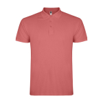 Polo da uomo in cotone piqué 200 g/m2 Roly Direct Star color rosa salmone seconda vista
