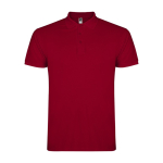 Polo da uomo in cotone piqué 200 g/m2 Roly Direct Star color granata seconda vista
