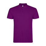 Polo da uomo in cotone piqué 200 g/m2 Roly Direct Star color viola seconda vista